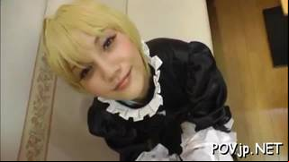 Sloppy oral stimulation in pov style